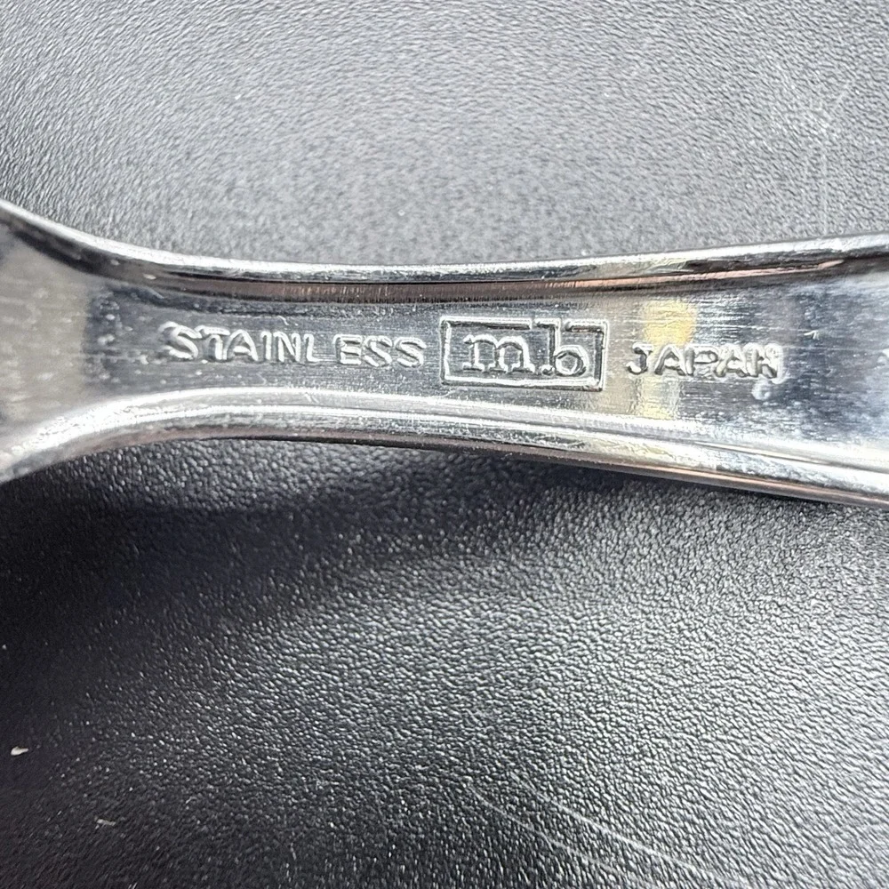 Vintage MB Hollow Ground Galaxie Stainless Forks Set 4 Japan MCM Bakelite Handle